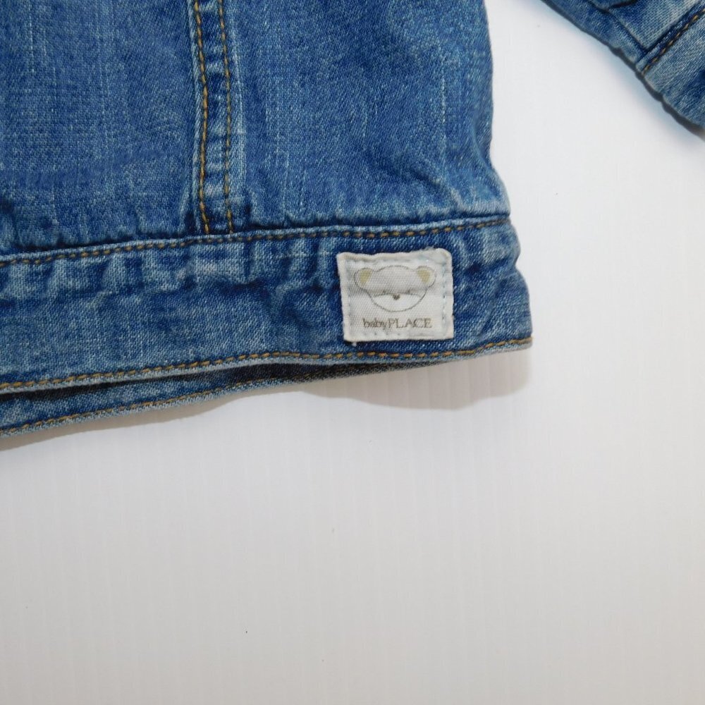 The Children's Place Jersey Lined blue Denim Jean Jacket Baby Boys 6-9 months - Picture 7 of 10